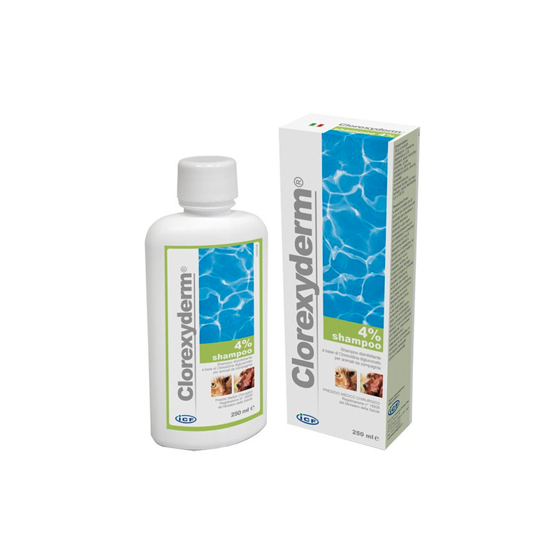 CLOREXYDERM SHAMPOO 4 (200 ml) Igiene del cane e del gatto Billo Billo
